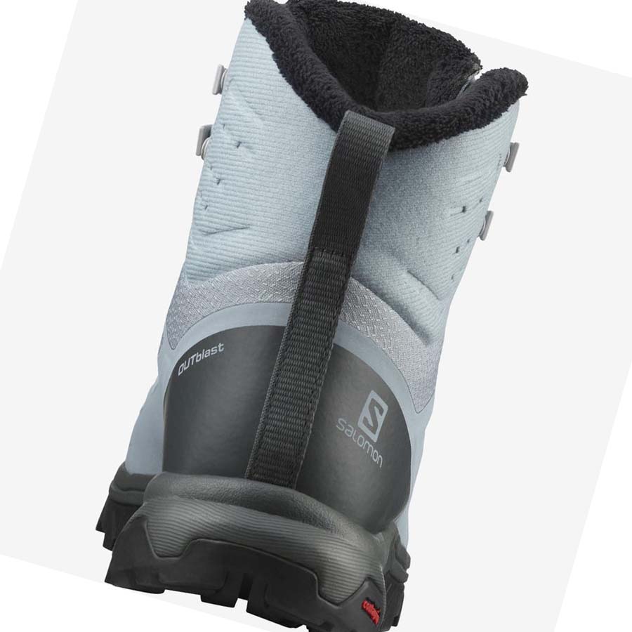 Salomon OUTBLAST THINSULATE™ CLIMASALOMON™ WATERPROOF Kadın Kışlık Botlar Mavi | TR 2612AHK